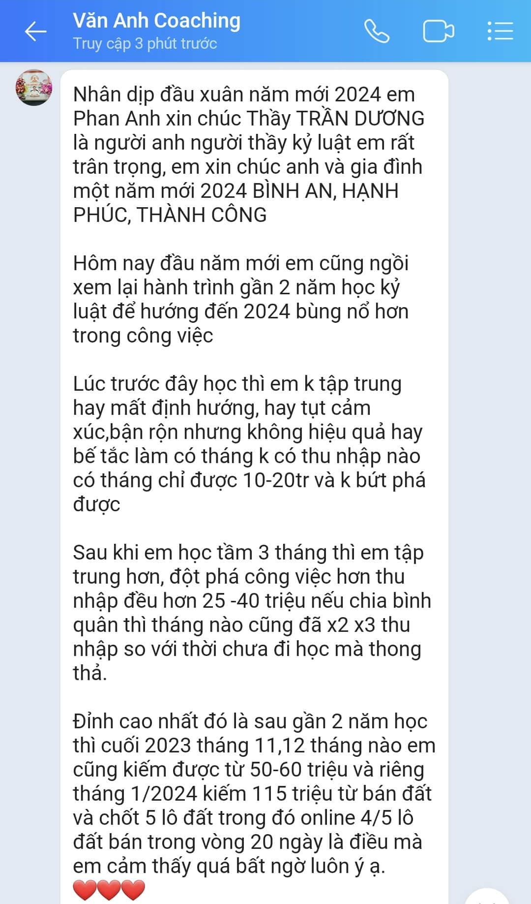 Tin nhắn với Dương